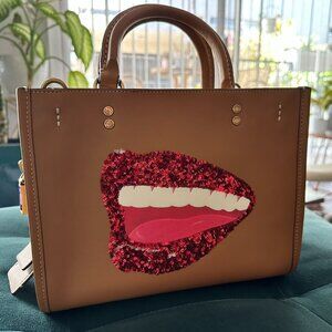 Coach X Tom Wesselmann Rogue 25 Signature Women's Leather Shoulder Handbag